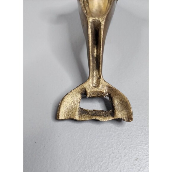 Vintage Brass Dolphin Soda Beer Bottle Opener 6” inch - Picture 7 of 8